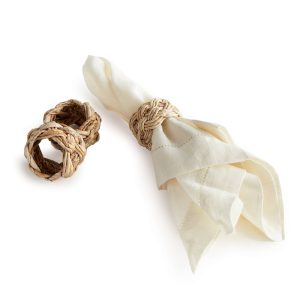 abaca french braided napkin ring
